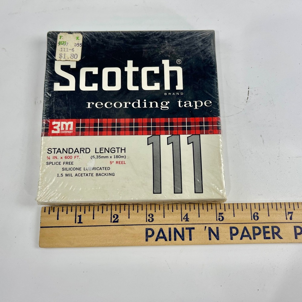 Scotch 111 Magnetic Recording‎ Tape 1/4 x 600 FT 5 Inch 3M Vintage NOS Sealed - Picture 3 of 4